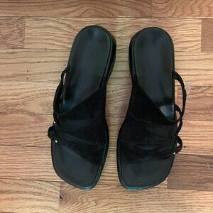 Women's Black Clarks Sandals